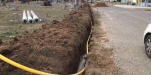 Enez’de doğalgaz çalışmaları devam ediyor