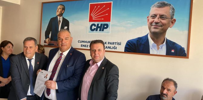 Özkan Günenç, Enez Belediye Başkanı Aday Adayı Başvurusunu yaptı
