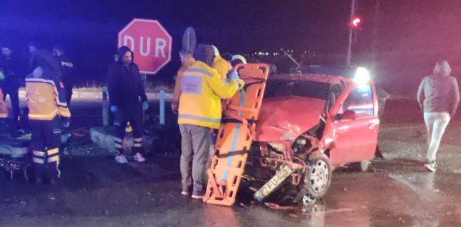 Keşan’da trafik kazası: 1 ölü, 5 yaralı..