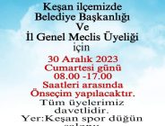 Keşan CHP de çifte seçim..