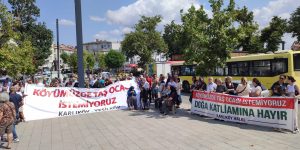 Karlıköy ve Yeşilköy halkı taş ocağı istemiyor
