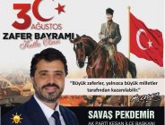 Keşan Ak Parti İlçe Başkanı Savaş Pekdemir, “30 Ağustos Zafer Bayramı”nı Kutladı..