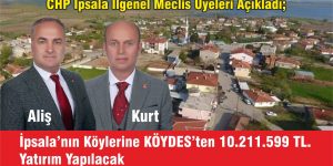 İPSALA’NIN KÖYLERİNE KÖYDES’TEN 10.211.599 TL. YATIRIM YAPILACAK
