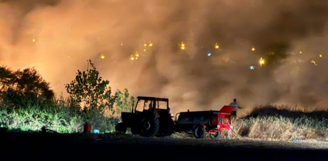 Mecidiye’de korkutan yangın…
